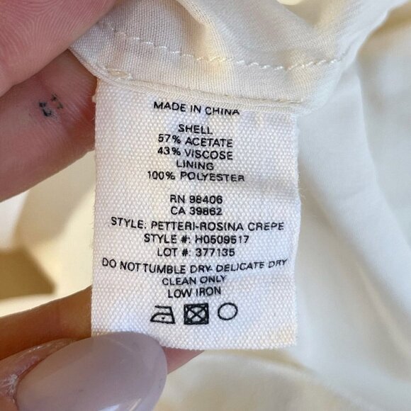 Theory Womens Petteri Rosina Crepe Off Shoulder Cami Tank Top Ivory M Sleeveless - Picture 5 of 8